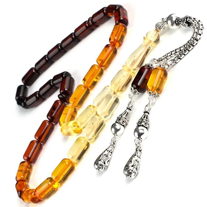 Kapsül Renk Süzmesi Damla Kehribar Tesbih - Tesbihcibaba