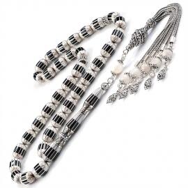 Kara İnci Ay Taşı Tasarım Erzurum Oltu Taşı Tesbih - Tesbihcibaba