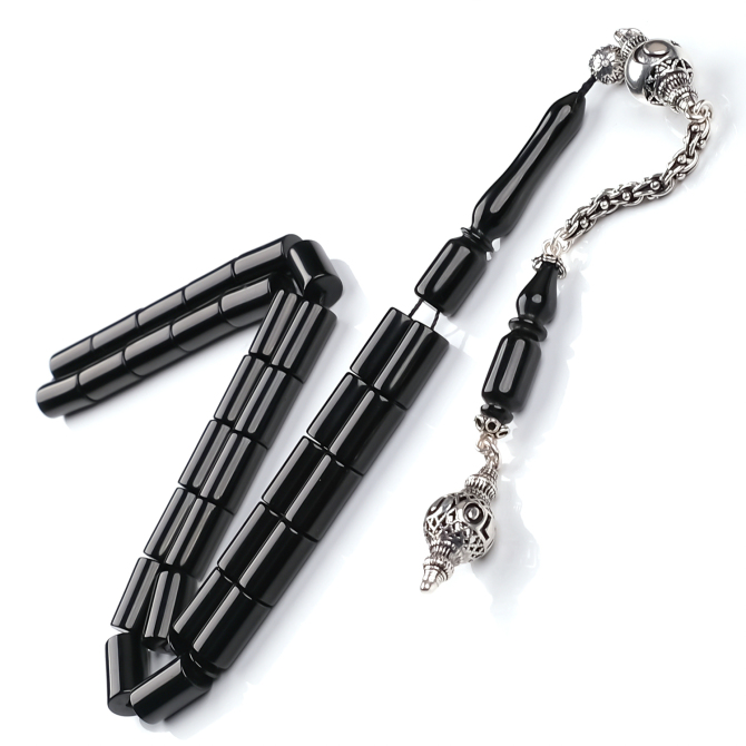 Kara İnci Özel Tasarım Erzurum Oltu Taşı Tesbih - Tesbihcibaba