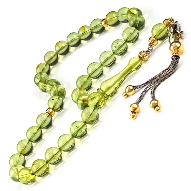 Karayip Elması Eşsiz Yapıda Damla Kehribar Tesbih - Tesbihcibaba