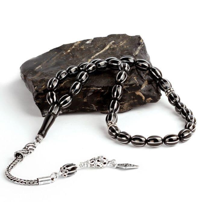Karpuz Dilim Engraving Oltu Stone Prayer Beads