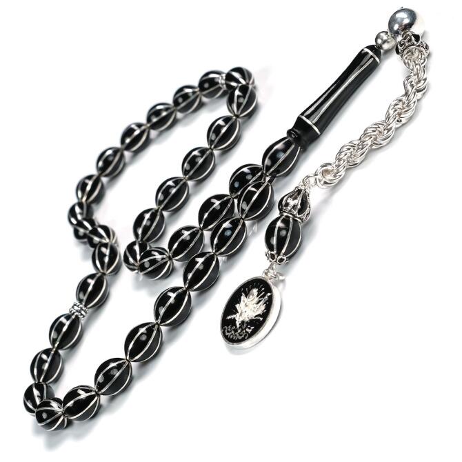 Karpuz Yarma Siyah İnci Erzurum Oltu Taşı Tesbih - Tesbihcibaba