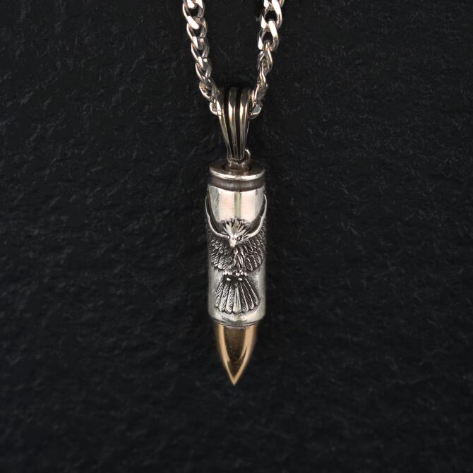 Kartal Model Özel Yapım Gümüş Kolye - Tesbihcibaba