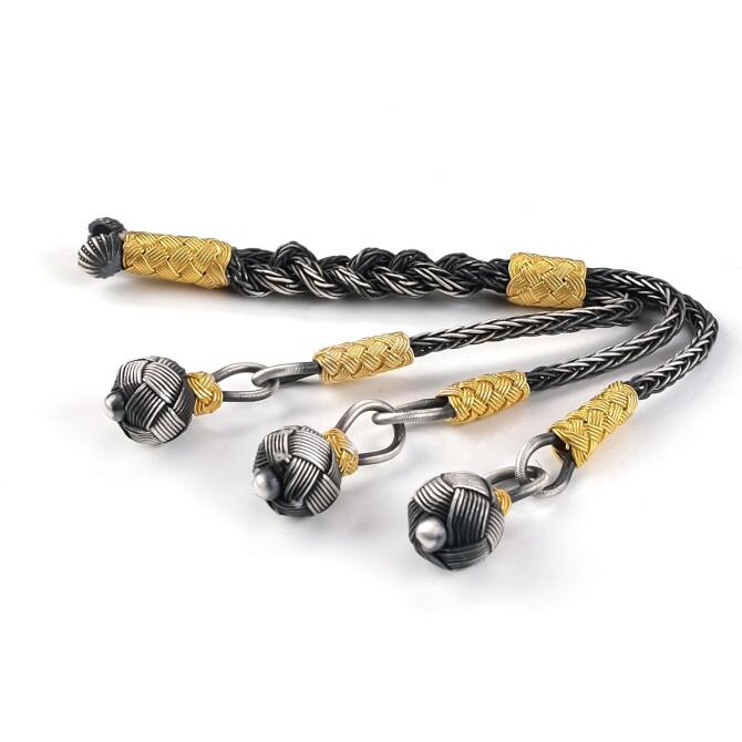 Kazaz Gemici Örme Gümüş Tesbih Püskülü - Tesbihcibaba