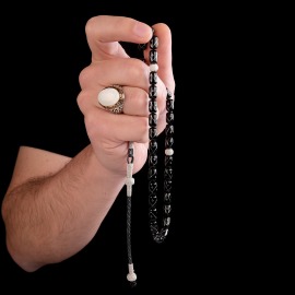 Kazaziye Tasarım İşlemeli Erzurum Oltu Taşı Tesbih - 2
