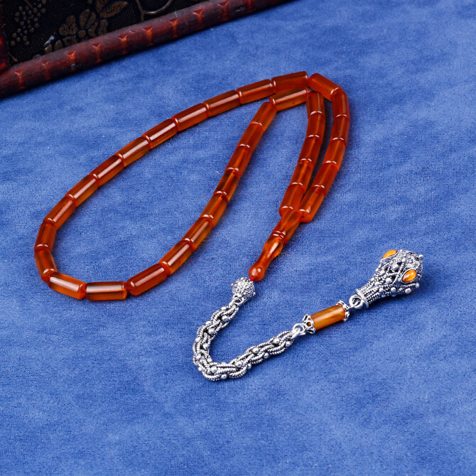 Kesme Padişah Kamçılı Ottoman Amber Prayer Beads
