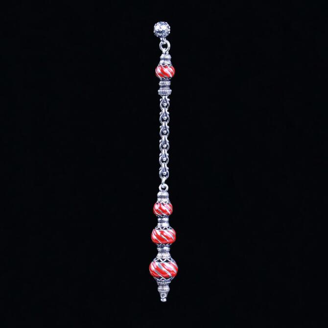 Kırmızı Mineli Şems Model Tesbih Püskülü - Tesbihcibaba