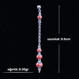 Kırmızı Mineli Şems Model Tesbih Püskülü - 2