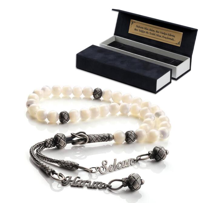 Kişiye Özel Kazaz Tasarım Sedef Taşı Tesbih - Tesbihcibaba