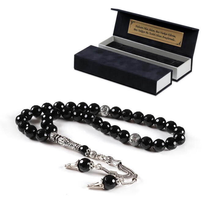 Kişiye Özel Kristal Kesim Oniks Taşı Tesbih - Tesbihcibaba