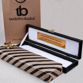 Kişiye Özel Tasarım Nakkaş İmame Sıkma Kehribar Tesbih - 3