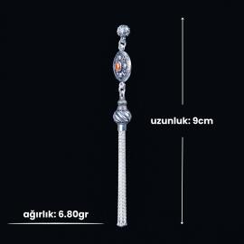 Kızıl Zirkon Çeşm-i Bülbül Tasarım Tesbih Püskülü - 2