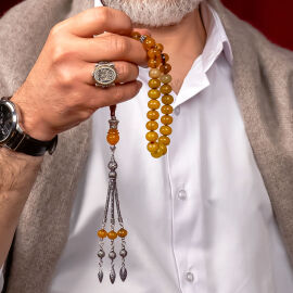 Koleksiyoner Gözdesi Ata Yadigarı Osmanlı Kehribar Tesbih - 2