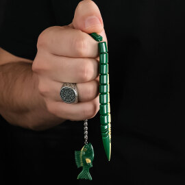 Koleksiyonluk Bilardo Topundan Balık Tesbih - 4