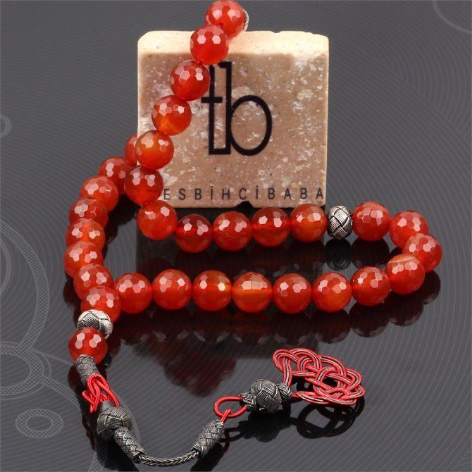 Kristal Kesim Akik Taşı Tesbih - Tesbihcibaba