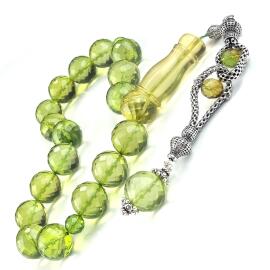 Kristal Kesim Karayip İncisi Maskot Damla Kehribar Tesbih - 1