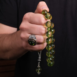 Kristal Kesim Karayip İncisi Maskot Damla Kehribar Tesbih - 3