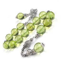 Kristal Kesim Karayip İncisi Zaza Damla Kehribar Tesbih - 1