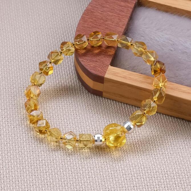 Kristal Küp Damla Kehribar Bileklik - Tesbihcibaba