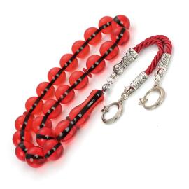 Küre Kesim Maskot Ateş Kehribar Tesbih - 2