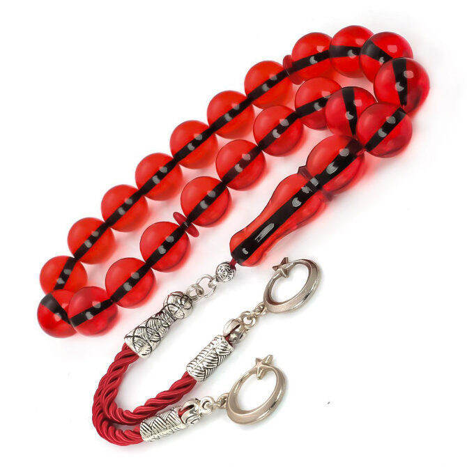 Küre Kesim Maskot Ateş Kehribar Tesbih - Tesbihcibaba