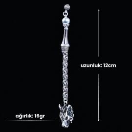 Kurt Başlı Örme Zincir Tesbih Püskülü - 2