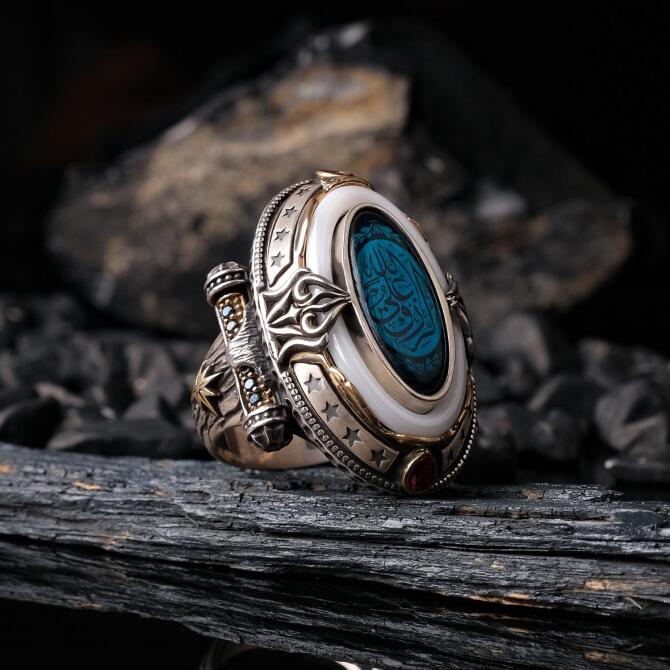 Ala Serisi-Saltanat Model Erkek Gümüş Yüzük - Tesbihcibaba