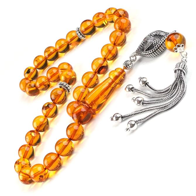 Lal Tasarım Baltık İncisi Damla Kehribar Tesbih - Tesbihcibaba