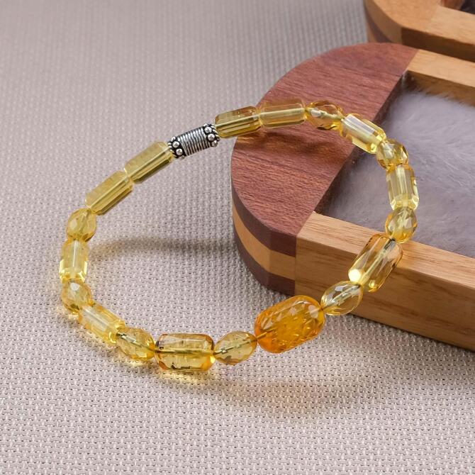 Litvanya Altını Damla Kehribar Bileklik - Tesbihcibaba