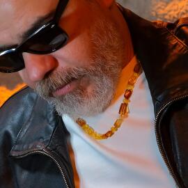 Litvanya Altını Tarzını Yansıt Damla Kehribar Kolye - 3