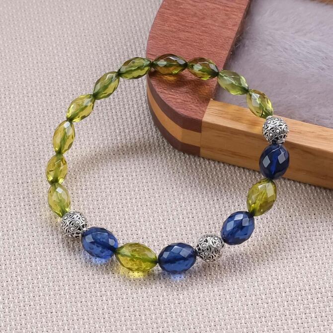 Litvanya Damla Mix Kristal Kesim Damla Kehribar Bileklik - Tesbihcibaba