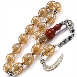 Luxury Collection Özel Renk Maskot Sıkma Kehribar Tesbih - 3