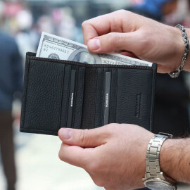 Mandarin Arsel Garni Kahve Erkek Deri Cüzdan - 2