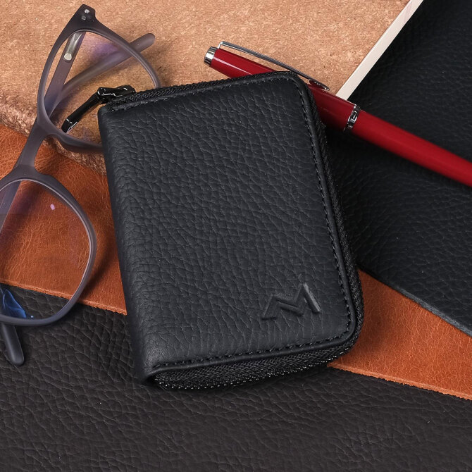 Mandarin Arsel London Fermuarlı Erkek Deri Kartlık - Tesbihcibaba