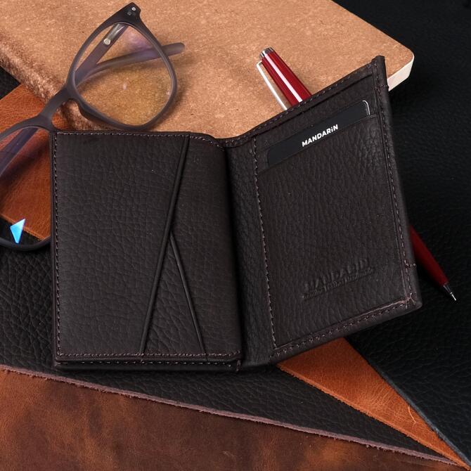 Mandarin Dubai Cappucino Erkek Deri Kartlık Cüzdan - Tesbihcibaba