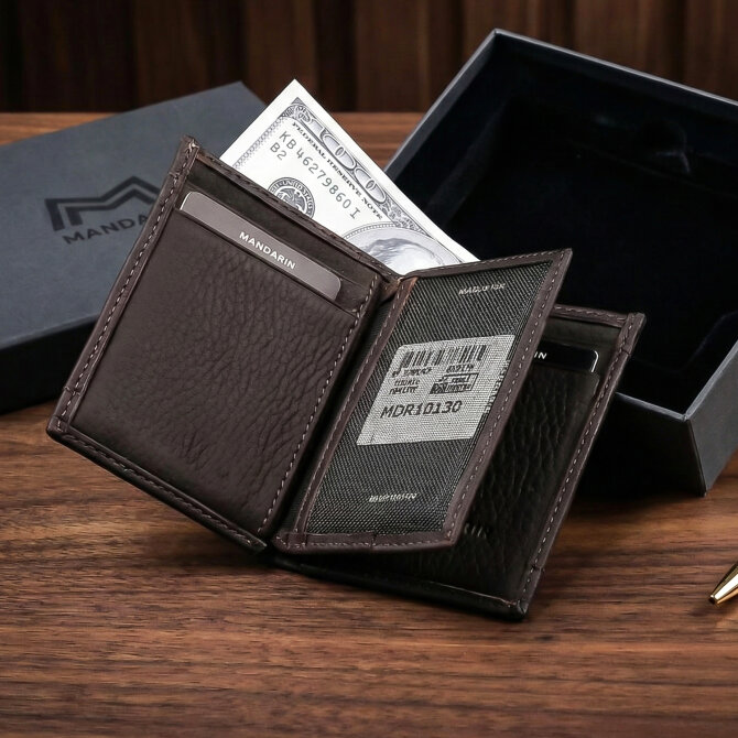 Mandarin Dubai Cappucino Erkek Deri Kartlık Cüzdan - Tesbihcibaba