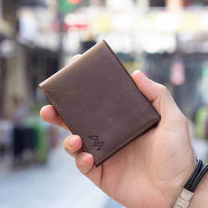 Mandarin Full Grain Crazy Berlin Erkek Deri Cüzdan - Tesbihcibaba