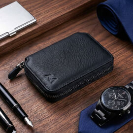 Mandarin Dark Way Fermuarlı Erkek Deri Kartlık - 1