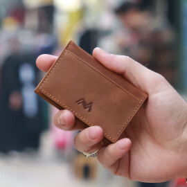 Mandarin Full Grain Madrid Erkek Deri Kartlık - Tesbihcibaba