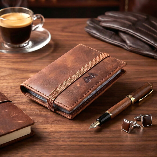 Mandarin Full Grain Monaco Erkek Deri Kartlık - Tesbihcibaba