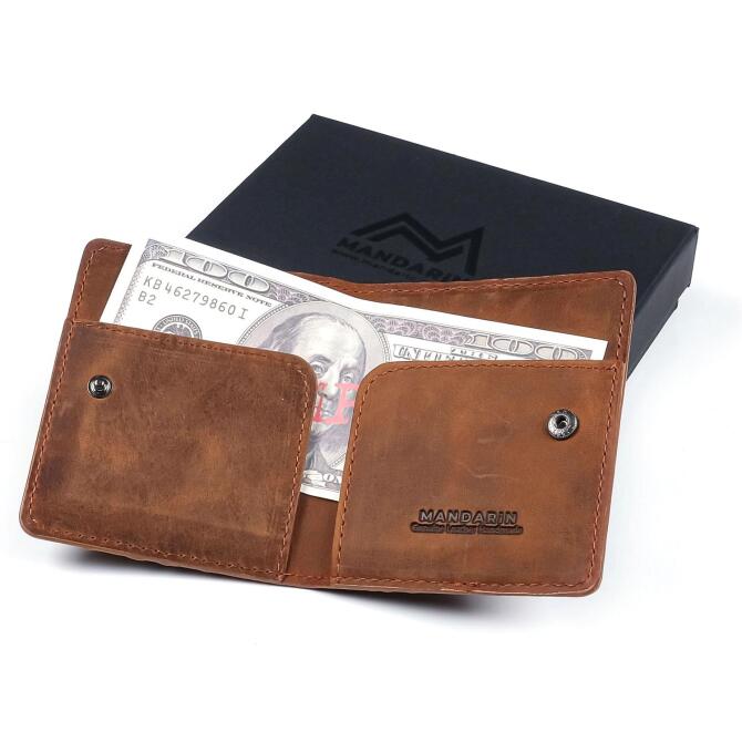 Mandarin Full Grain Tokyo Erkek Deri Kartlık Cüzdan - Tesbihcibaba