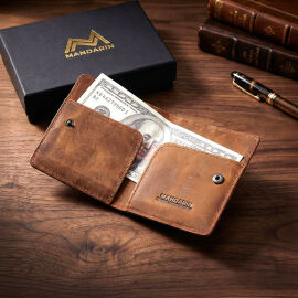 Mandarin Full Grain Tokyo Erkek Deri Kartlık Cüzdan - Tesbihcibaba