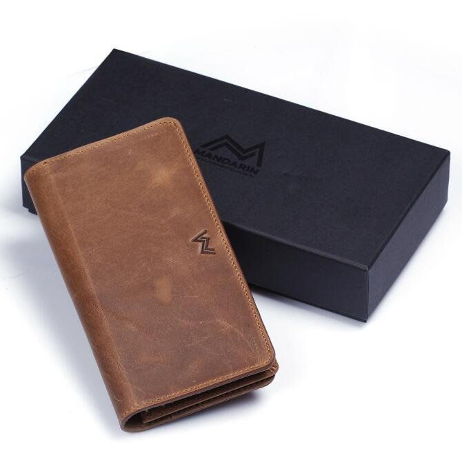 Mandarin Telefon Gözlü Full Grain Paris Erkek Deri Cüzdan - Tesbihcibaba