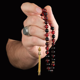 Marble Collection Zirkon Setli Ateş Kehribarı Tesbih - 2