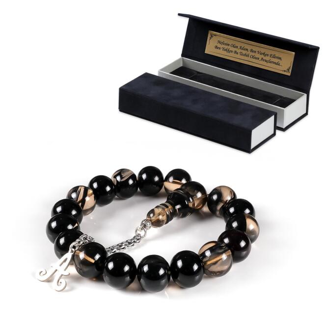 Maskot Boy Füme Sıkma Kehribar İsimli Tesbih - Tesbihcibaba