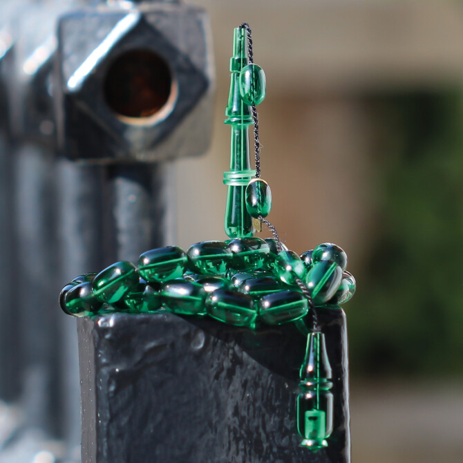 Alkan Usta - Hassas Delim Yeşim Sıkma Kehribar Tesbih - Tesbihcibaba