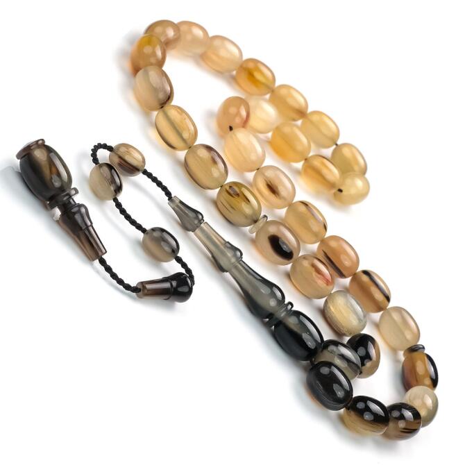 Mevlevi Badem Kesim Usta İşi Koç Boynuzu Tesbih - Tesbihcibaba