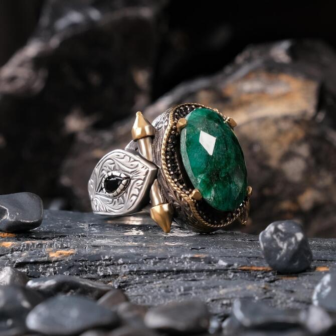 Mihmandar Model Gümüş Yüzük - Tesbihcibaba