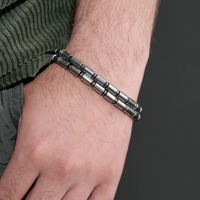 Mıknatıslı Mekanizma Silver Çelik Bileklik - Tesbihcibaba