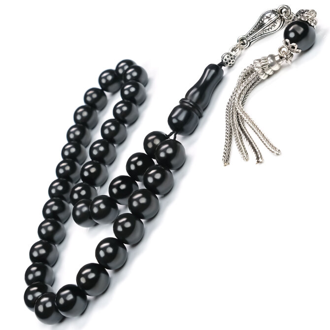 Misket Kesim Bafon Kamçı Oltu Taşı Tesbih - Tesbihcibaba